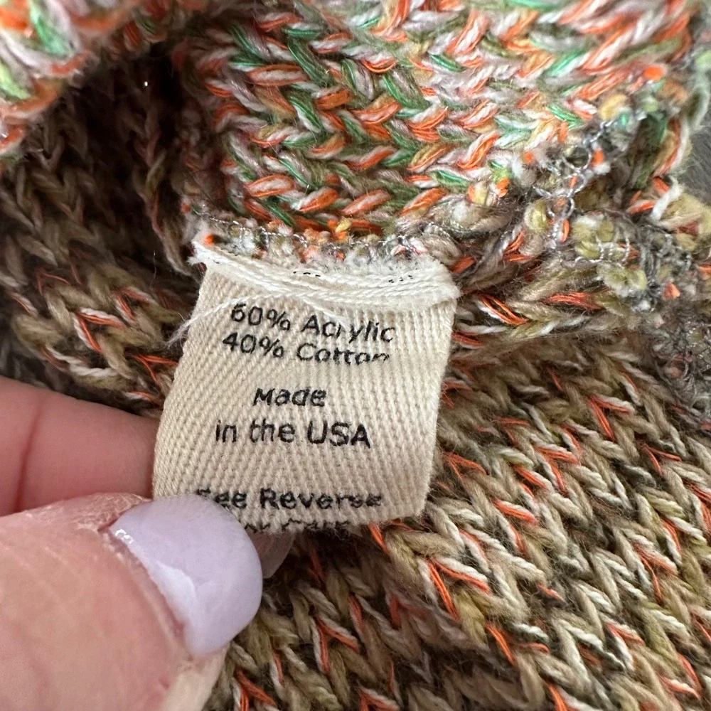 Relais Anthropolgie Colorful Knit Sweater Boho Artistic Rainbow Made in USA XS - Picture 4 of 9